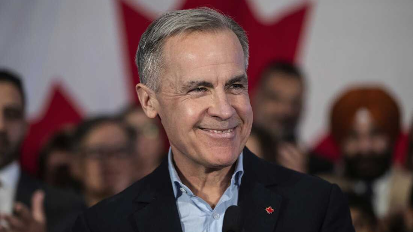 FILE - Mark Carney speaks during his Liberal leadership campaign launch in Edmonton, Jan. 16, 2025. (Jason Franson/The Canadian Press via AP, File)