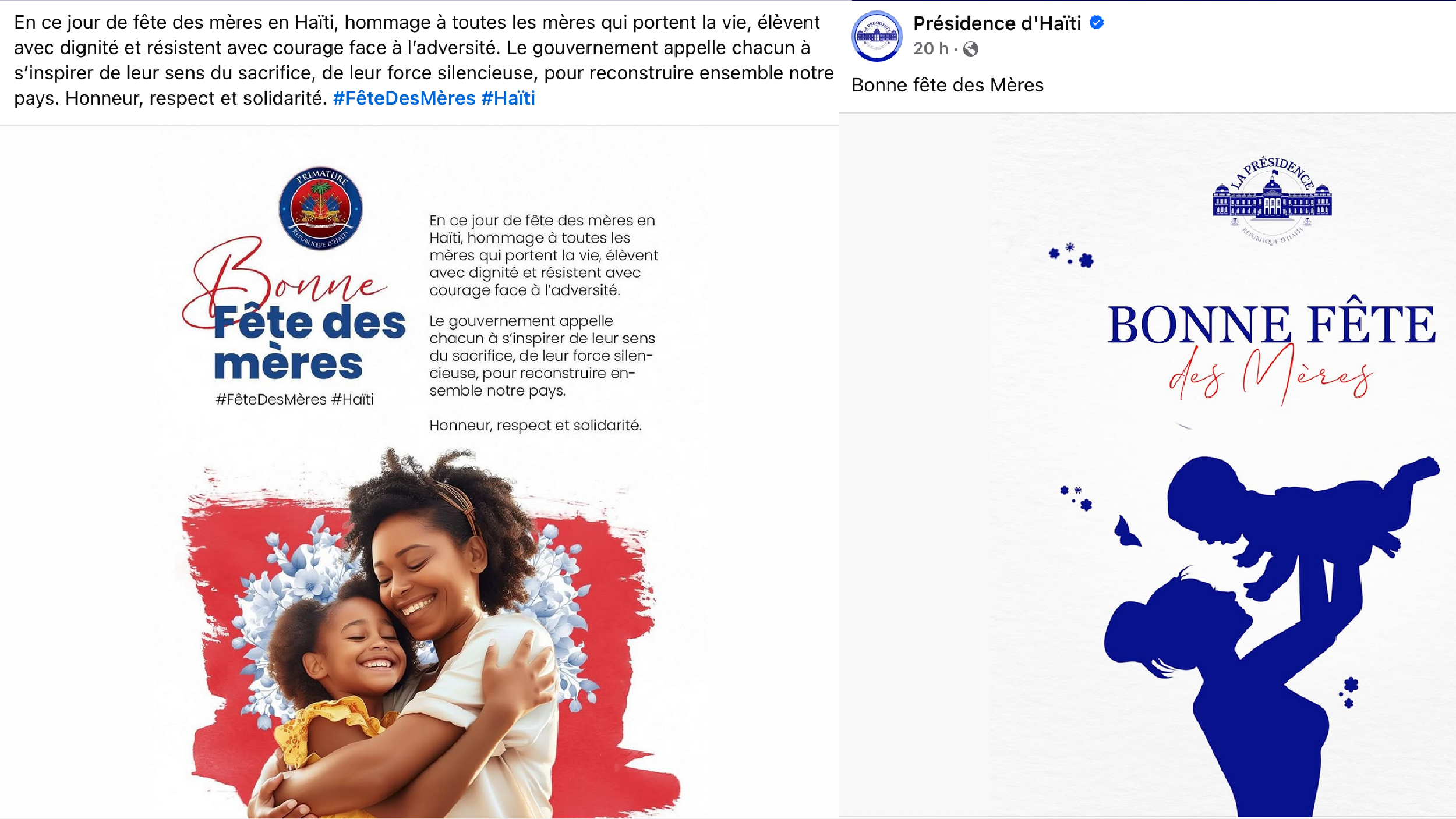 Fête des Mères en Haïti : Quand la Primature rend hommage, le CPT bafouille un tweet