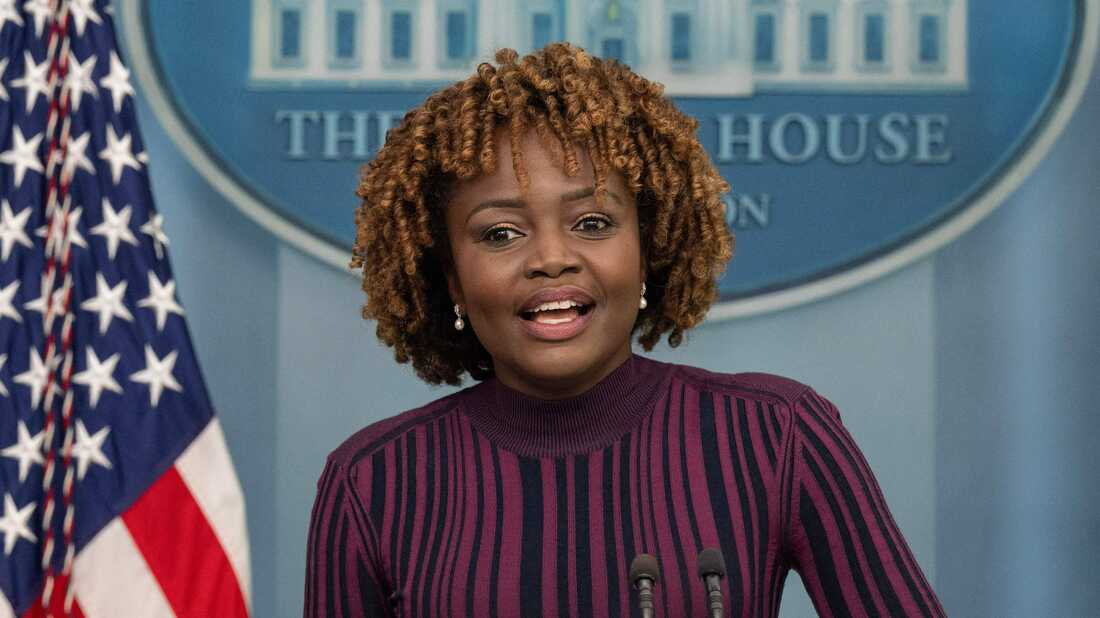 White House Press Secretary Karine Jean-Pierre speaks during the daily briefing in the James S Brady Press Briefing Room of the White House in Washington, DC, on June 14, 2023. (Photo by ANDREW CABALLERO-REYNOLDS / AFP) (Photo by ANDREW CABALLERO-REYNOLDS/AFP via Getty Images)