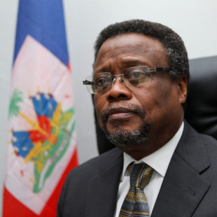 Haitian economist Fritz Jean, who leads a civil society initiative that is calling for the creation of a two-year transition government to improve the country's security situation before holding elections, poses for a photograph after an interview with Reuters, in Port-au-Prince, Haiti February 4, 2022. REUTERS/Ralph Tedy Erol
