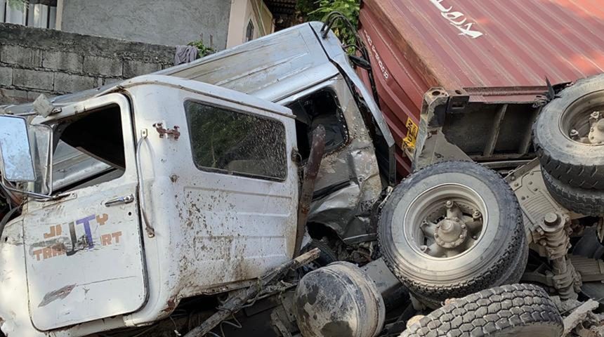 Accident a canape vert