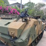 Sécurité : la PNH reçoit trois véhicules blindés à chenilles offerts par la Corée du Sud