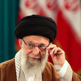 (FILES) Iran's Supreme Leader Ayatollah Ali Khamenei adjusts his eyeglasses during a press conference after casting his ballot for the parliamentary runoff elections in Tehran on May 10, 2024. US President Donald Trump announced on February 28, 2026, that Iran's supreme leader Ali Khamenei is confirmed dead. The United States and Israel launched strikes against Iran on February 28, with Israel's public broadcaster reporting that the Iranian supreme leader had been targeted, as the Islamic republic retaliated with barrages of missiles at Gulf states and Israel. (Photo by ATTA KENARE / AFP)